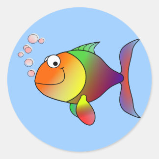 Fish_sticker Ronde Sticker