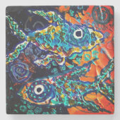 Fish Stone Coaster Stenen Onderzetter (Voorkant)