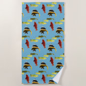 Fish Swimming in the Sea Seaside Strandlaken (Voorkant)