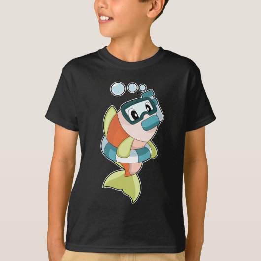 Fish Swimming Snorkel T-shirt (Voorkant)