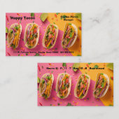 Fish tacos on a colorful background visitekaartje (Voorkant / Achterkant)