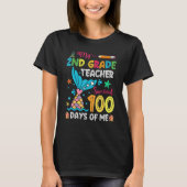 Fish Tail 2nd Grade Teacher Survived 100 Days Of M T-shirt (Voorkant)