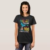 Fish Tail Preschool Teacher Survived 100 Days Of M T-shirt (Voorkant volledig)