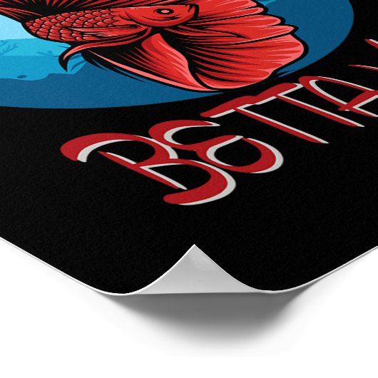 Fish Tank Betta mama Aquarium Poster (Hoek)