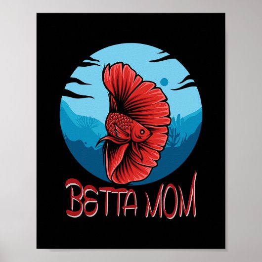 Fish Tank Betta mama Aquarium Poster (Voorkant)