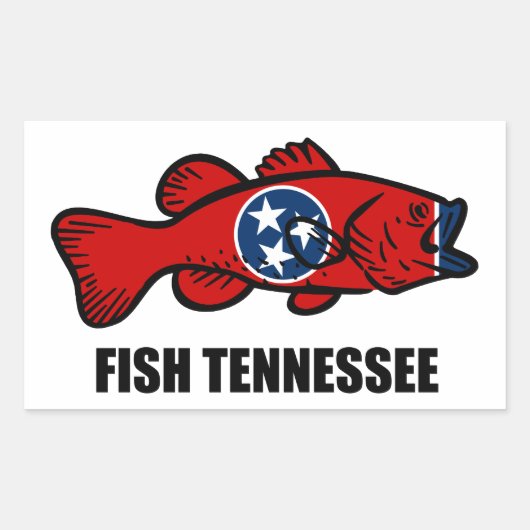 Fish Tennessee Rechthoekige Sticker (Voorkant)