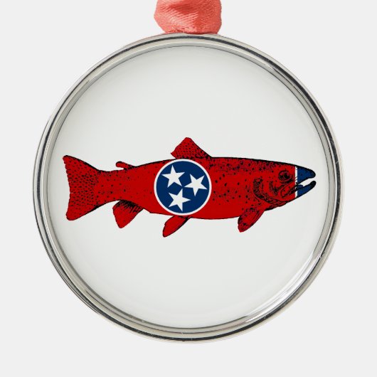 Fish Tennessee Trout Metalen Ornament (Voorkant)