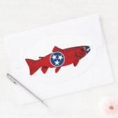 Fish Tennessee Trout Ovale Sticker (Envelop)