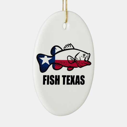 Fish Texas Keramisch Ornament (Rechts)