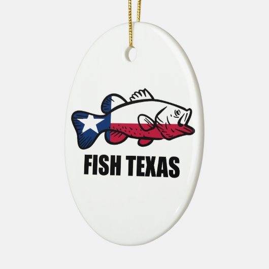 Fish Texas Keramisch Ornament (Links)