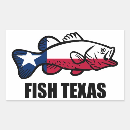 Fish Texas Rechthoekige Sticker (Voorkant)