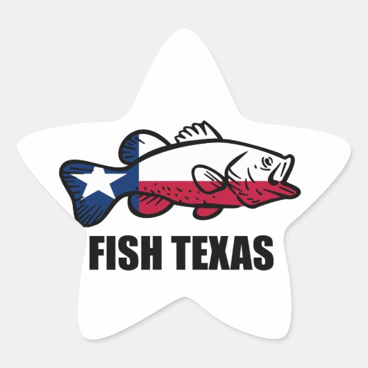 Fish Texas Ster Sticker (Voorkant)
