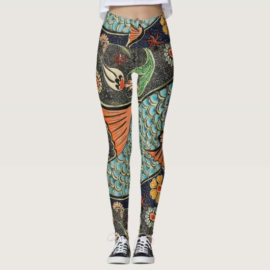 Fish Tile Art Leggings (Voorkant)
