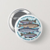 Fish Tremble-pinknop Ronde Button 5,7 Cm (Voorkant /achterkant)