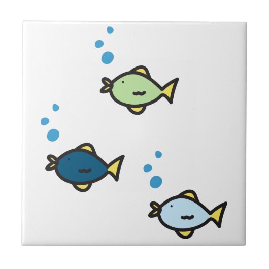 Fish Trio Tegeltje (Voorkant)