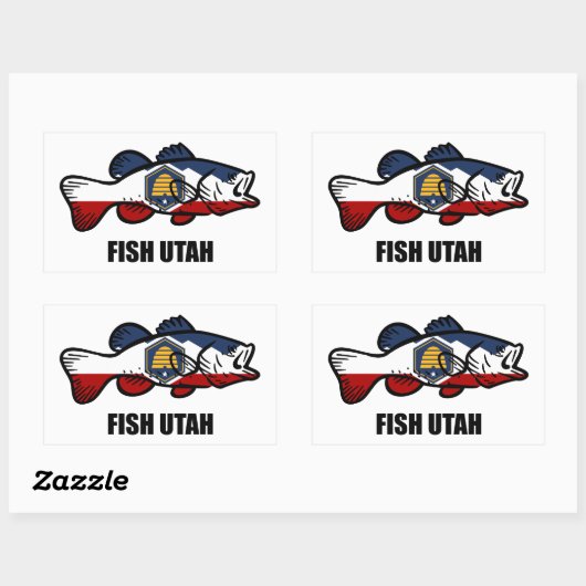 Fish Utah Rechthoekige Sticker (Vel)