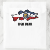 Fish Utah Rechthoekige Sticker (Tas)