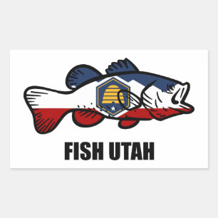 Fish Utah Rechthoekige Sticker