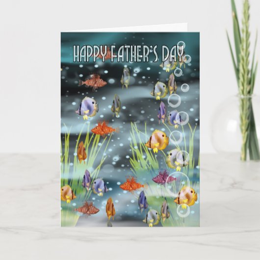 Fish Vaderdag Kaart - Fish Kaart voor Vaderdag (Voorkant)