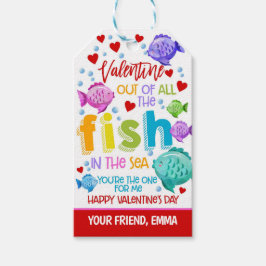 Fish Valentijn Favor Tag Cadeaulabel