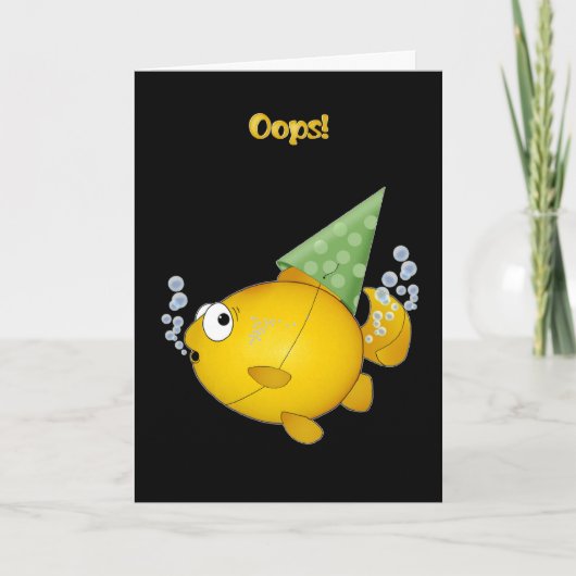 FISH verjaardag oeps! Kaart (Voorkant)