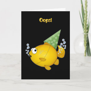 FISH verjaardag oeps! Kaart