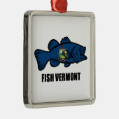 Fish Vermont Metalen Ornament (Rechts)