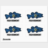 Fish Vermont Rechthoekige Sticker (Vel)