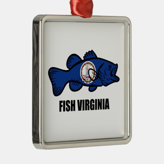 Fish Virginia Metalen Ornament (Rechts)