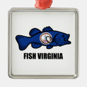 Fish Virginia Metalen Ornament (Voorkant)
