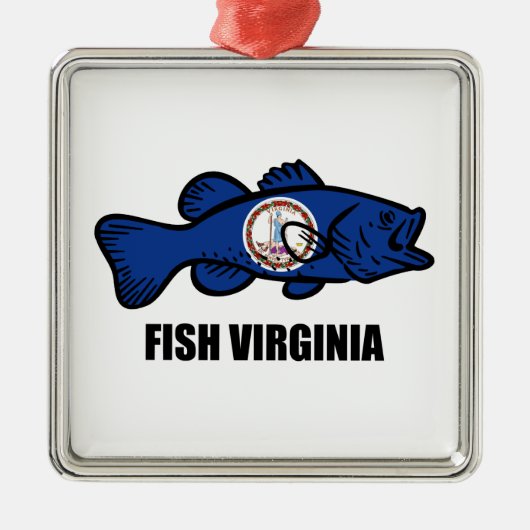 Fish Virginia Metalen Ornament (Voorkant)