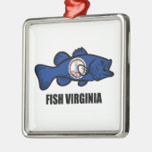 Fish Virginia Metalen Ornament (Links)