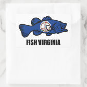 Fish Virginia Rechthoekige Sticker (Tas)