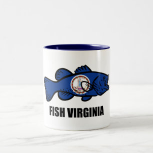 Fish Virginia Tweekleurige Koffiemok