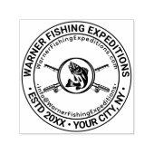 Fish, Vissen rod Bedrijfsnaam Locatie URL E-mail Zelfinktende Stempel (Design)