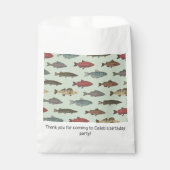 Fish Vist groen verjaardagsfeestje Bedankzakje (Voorkant)