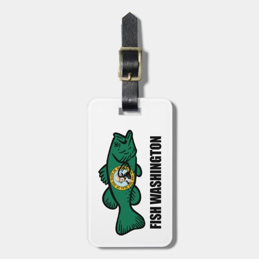 Fish Washington State Bagagelabel (Voorkant verticaal)
