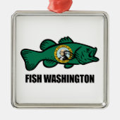Fish Washington State Metalen Ornament (Voorkant)