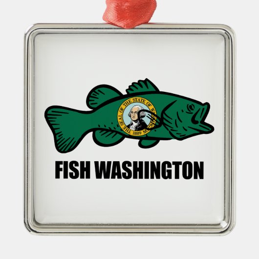 Fish Washington State Metalen Ornament (Voorkant)