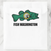 Fish Washington State Rechthoekige Sticker (Tas)