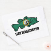 Fish Washington State Rechthoekige Sticker (Envelop)