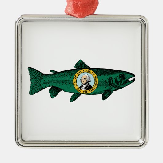 Fish Washington State Trout Metalen Ornament (Voorkant)