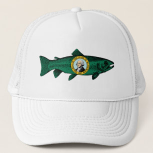 Fish Washington State Trout Trucker Pet