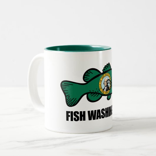 Fish Washington State Tweekleurige Koffiemok (Voorkant links)