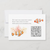 Fish waterverf bruiloft register behuizing kaart (Achterkant)