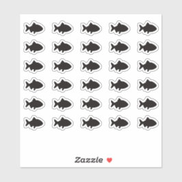 Fish Wedding Place Card Food Meal Menu Choice Sticker