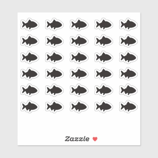 Fish Wedding Place Card Food Meal Menu Choice Sticker (Vel)