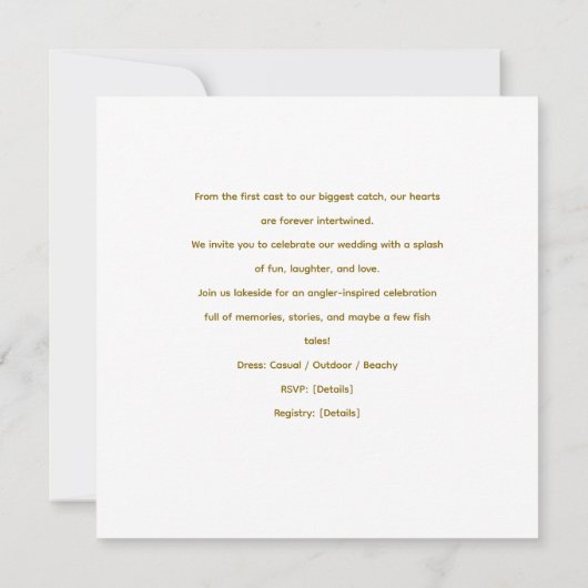 Fish Wedding thema voor liefhebbers van vissen Bedankkaart (Achterkant)