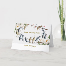 Fish Wedding thema voor liefhebbers van vissen Bedankkaart