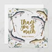 Fish Wedding thema voor liefhebbers van vissen Bedankkaart (Voorkant / Achterkant)